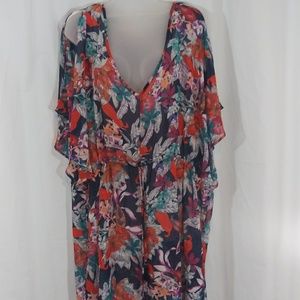 Floral swimsuit cover